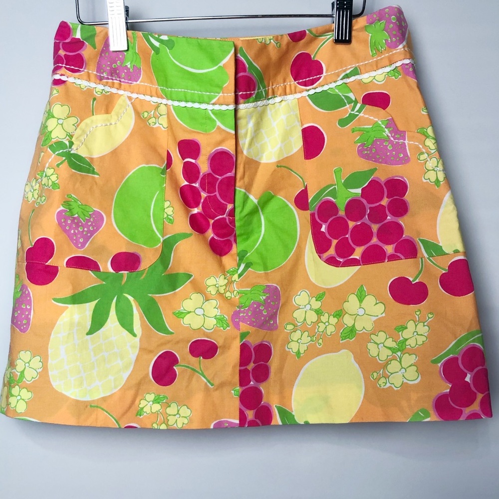 Lily Pulitzer Sangria Scalloped Pocket Skort Skirt